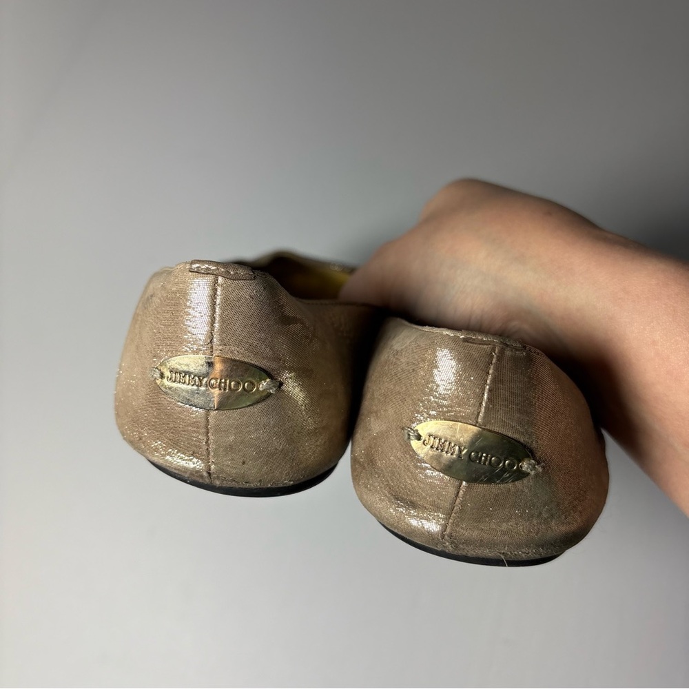 Jimmy Choo Metallic Flats - Picture 8 of 12